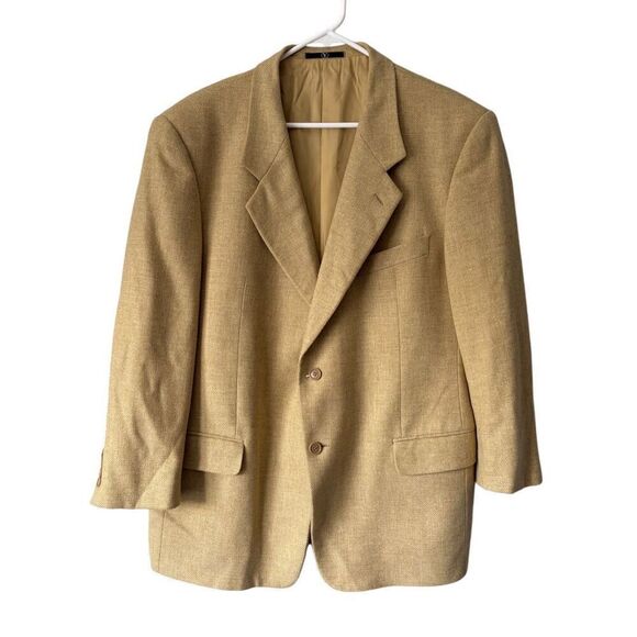 Valentino Uomo Mens Sz 44R Yellow Wool Cashmere Blazer - Picture 1 of 15